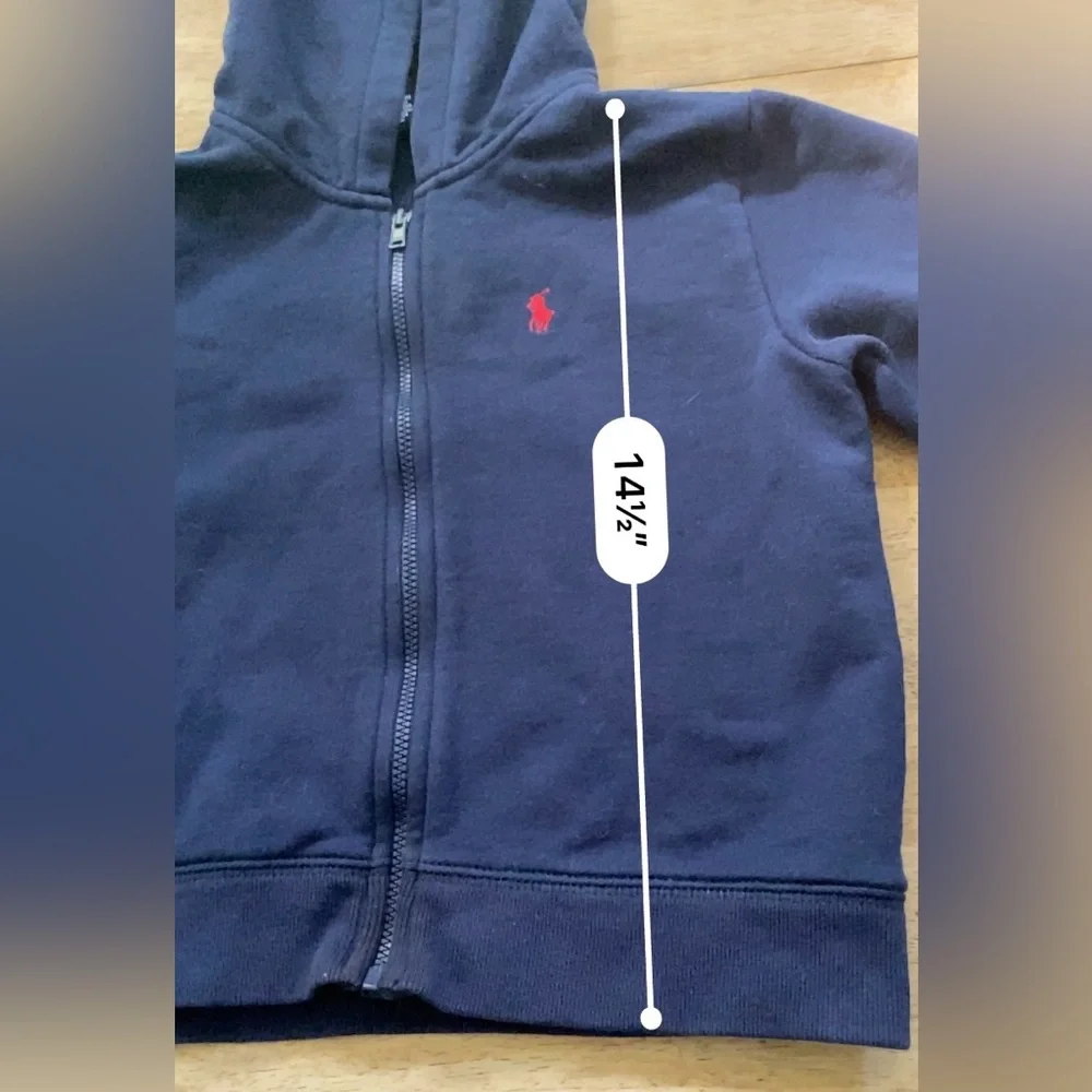 Vintage Polo by Ralph Lauren Kid’s Sz 6X Navy Full Zip Hoodie‎